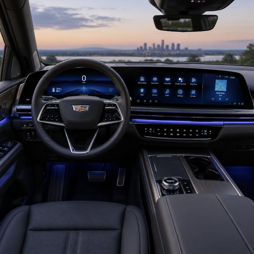 Cadillac widescreen cockpit display