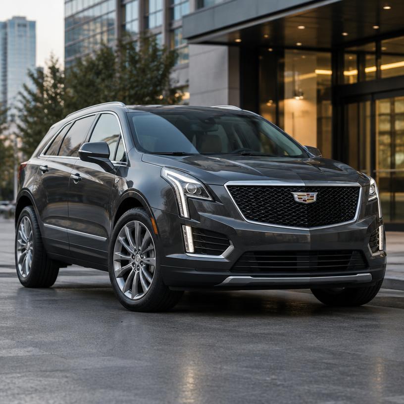 2026 Cadillac XT5 front three-quarter view