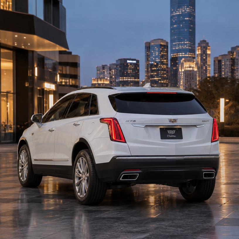 2026 Cadillac XT5 rear three-quarter view