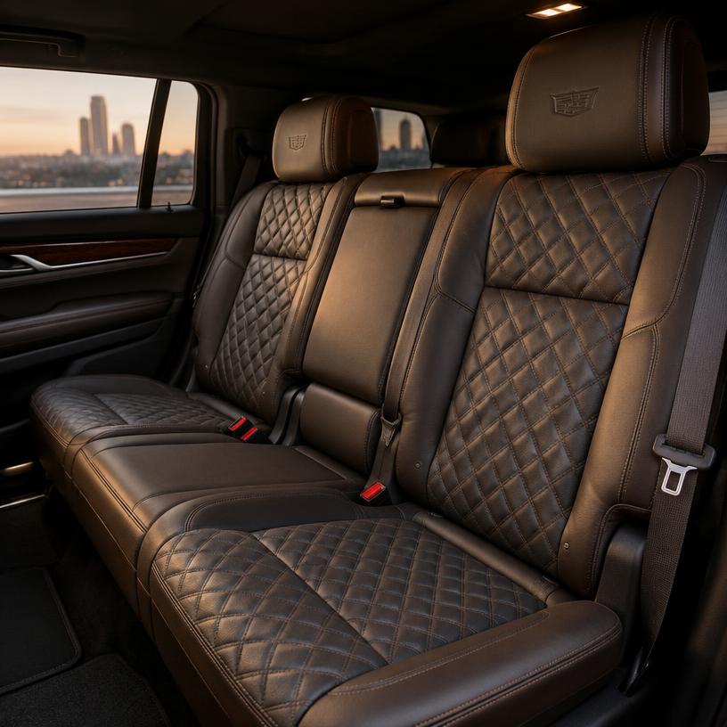 Quilted leather rear seats in the Cadillac XT5